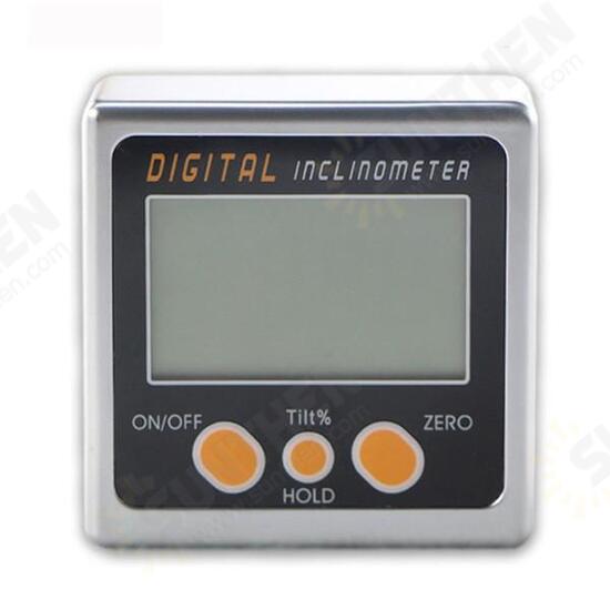 0-360° Digital Inclinometer Mini Bevel Box Angle Gauge Protractor Level Tool with Magnetic Base