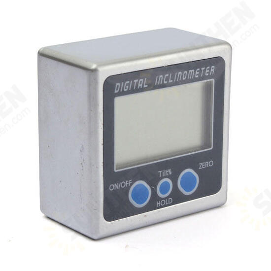 0-360° Digital Inclinometer Mini Bevel Box Angle Gauge Protractor Level Tool with Magnetic Base