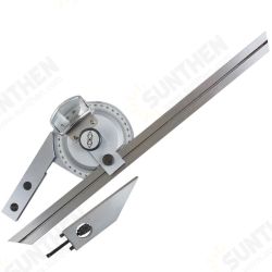 0-360° Stainless Steel Universal Bevel Protractor Angle Finder Angular Dial Ruler Goniometer with 300mm Blade 0-360° Stainless Steel Universal Bevel Protractor Angle Finder Angular Dial Ruler Goniometer with 300mm Blade