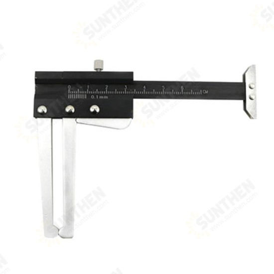 0-60mm Tire Ruler Brake Disc Thickness Gauge Tool Depth Gauge Measuring Ruler