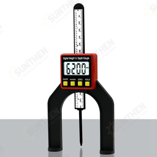 0-80MM LCD0.01MM Digital Height Depth Counting Depth Gauge Woodworking Depth Gauge Altimeter Woodworking Ruler Digital Caliper