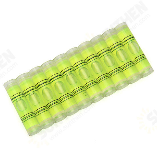 10pcs 9x40mm Cylindrical Bubble Spirit Level Set For Professional Measuring And Normal Use