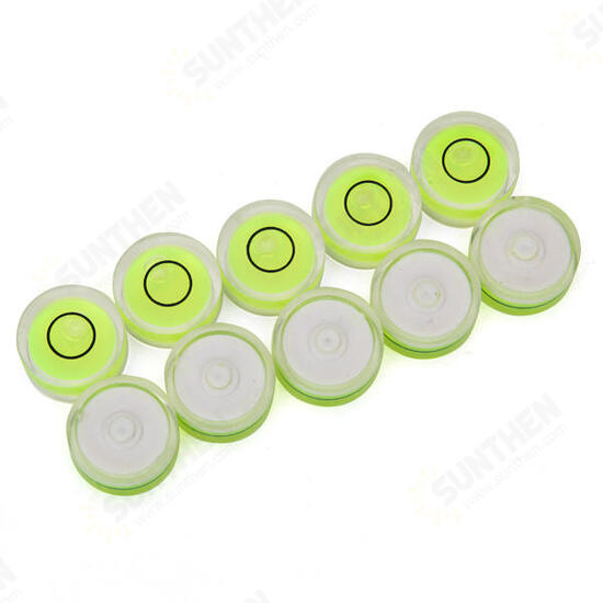 10pcs Circular Bubble Spirit Level Set For Professional Measuring Normal Use