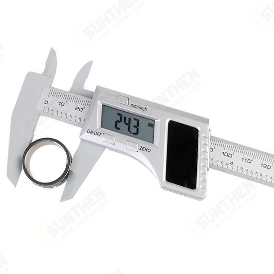 150mm LCD Solar Digital Caliper Carbon Fiber Composite Measuring tool