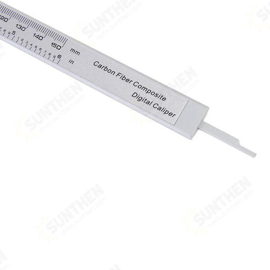 150mm LCD Solar Digital Caliper Carbon Fiber Composite Measuring tool