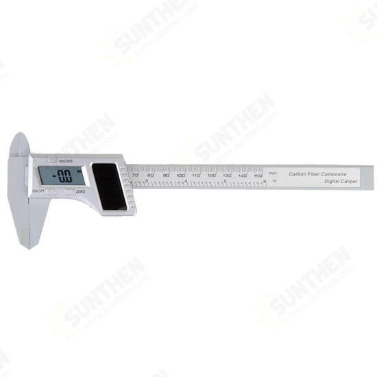 150mm LCD Solar Digital Caliper Carbon Fiber Composite Measuring tool