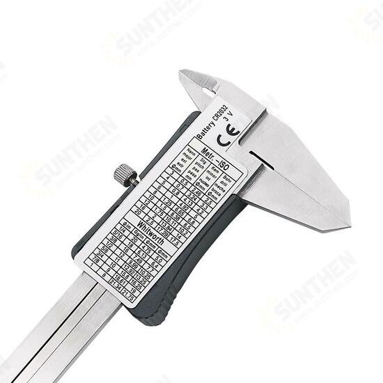 150mm Stainless Steel Digital Caliper IP54 Coolant Proof Digital Caliper Full-screen LCD Display