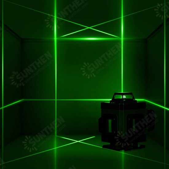 16 Line 4D 360° Horizontal Vertical Cross Green Light Laser Level Self-Leveling Measure Super Powerful Laser Beam