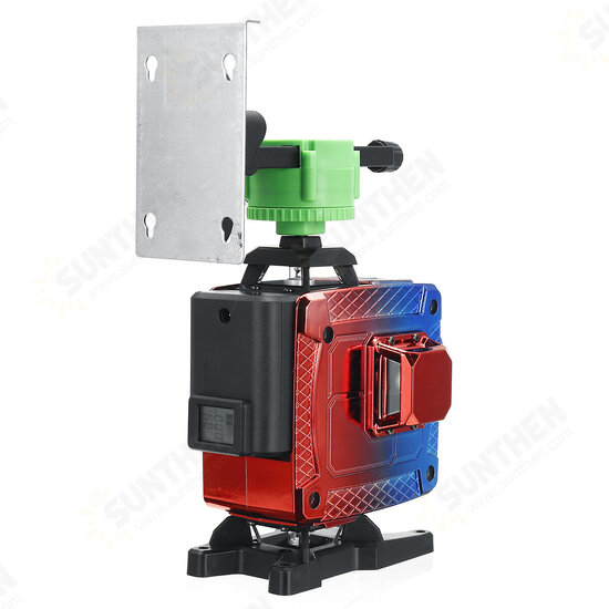 16 Line 4D Colorful Green Light Laser Level Single/Dual Battery 360° Horizontal Vertical Cross Measurement