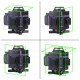16 Line 4D Laser Level Green Light Auto Self Leveling Cross 360° Rotary Measuring