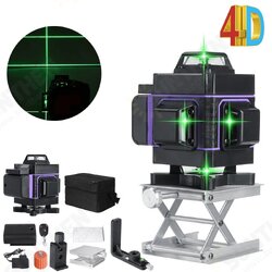 16 Line 4D Laser Level Green Light Auto Self Leveling Cross 360° Rotary Measuring 16 Line 4D Laser Level Green Light Auto Self Leveling Cross 360° Rotary Measuring