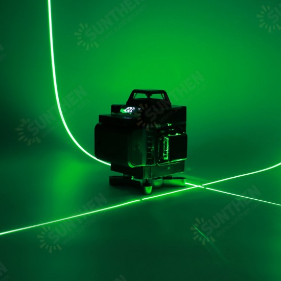 16 Line 4D Laser Level Green Light Auto Self Leveling Cross 360° Rotary Measuring