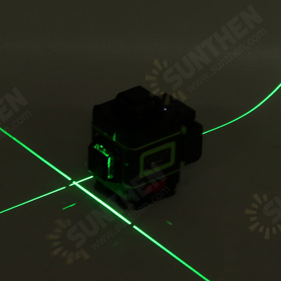 16-Line Strong Green Light 3D Remote Control Laser Level Measure with Wall Attachment Frame