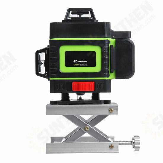 16-Line Strong Green Light 3D Remote Control Laser Level Measure with Wall Attachment Frame