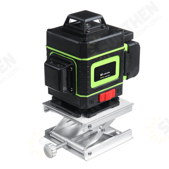 16-Line Strong Green Light 3D Remote Control Laser Level Measure with Wall Attachment Frame