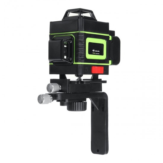 16-Line Strong Green Light 3D Remote Control Laser Level Measure with Wall Attachment Frame