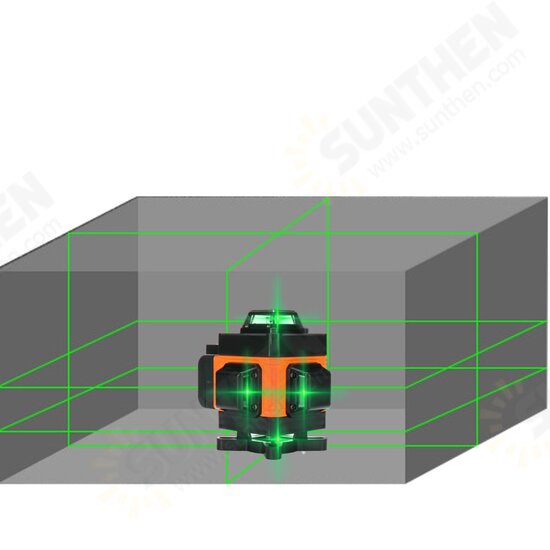 16 Lines 3D 360° Green Laser Level Self-Leveling Cross Line Horizontal LCD Tool 16 Lines 3D 360° Green Laser Level Self-Leveling Cross Line Horizontal LCD Tool