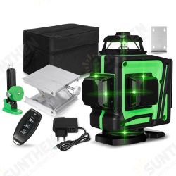 16/12 Line 360° Horizontal Vertical Cross 4D Green Light Laser Level Self-Leveling Measure Super Powerful Laser Beam