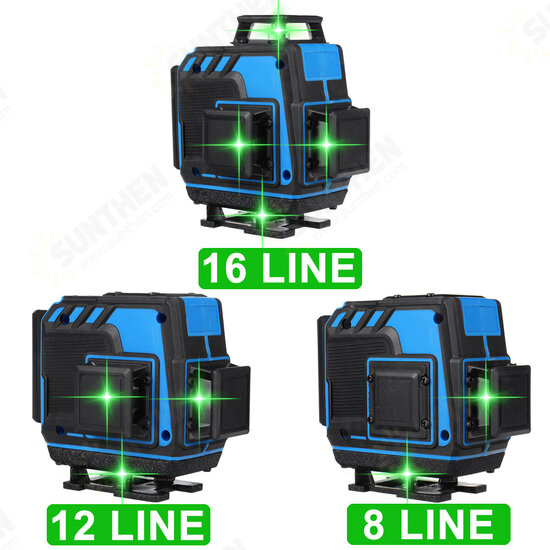 16/12/8 Line 360° Horizontal And Vertical Laser Level Self-Leveling Measurement Super Strong Green Laser