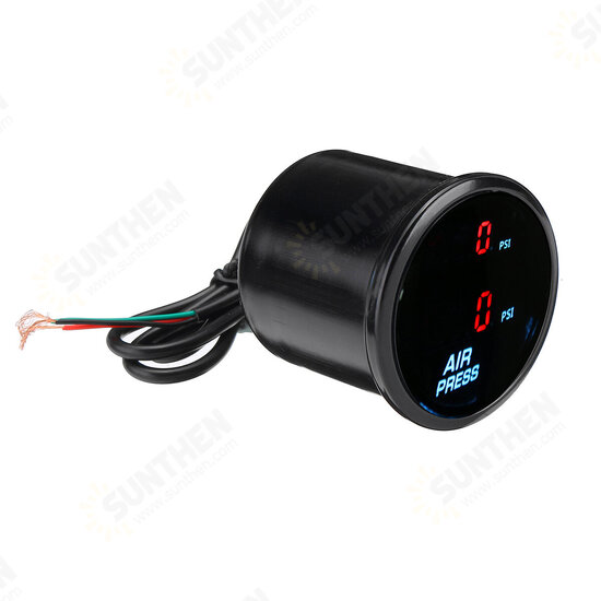 2inch 52mm Dual Digital Air Pressure Gauge PSI Air Suspension Meter Red LED 2inch 52mm Dual Digital Air Pressure Gauge PSI Air Suspension Meter Red LED