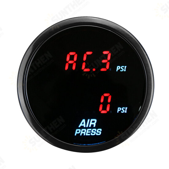 2inch 52mm Dual Digital Air Pressure Gauge PSI Air Suspension Meter Red LED 2inch 52mm Dual Digital Air Pressure Gauge PSI Air Suspension Meter Red LED