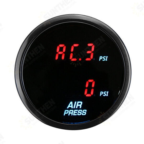 2inch 52mm Dual Digital Air Pressure Gauge PSI Air Suspension Meter Red LED