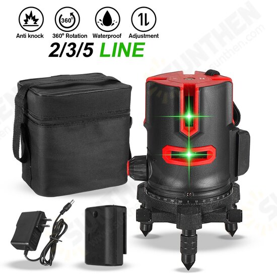 2/3/5 Lines 360° Rotatable Laser Level Self-Leveling Green Light Alternating Direct Horizontal Vertical Measuring Instruments 2/3/5 Lines 360° Rotatable Laser Level Self-Leveling Green Light Alternating Direct Horizontal Vertical Measuring Instruments