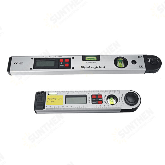 250/400mm Digital Angle Level Meter LCD Display 0-225 Degree for Measuring Roof Angles Fitting Up Windows or Doors Aligning Wood Forms