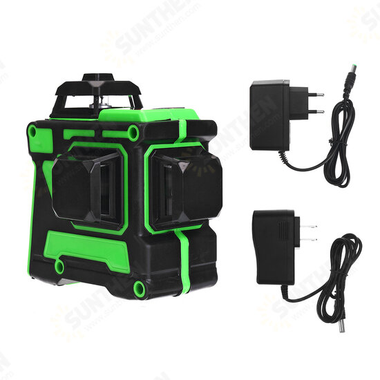 3D 12 Line Green Light Laser Level Digital Self Leveling 360° Rotary Measure