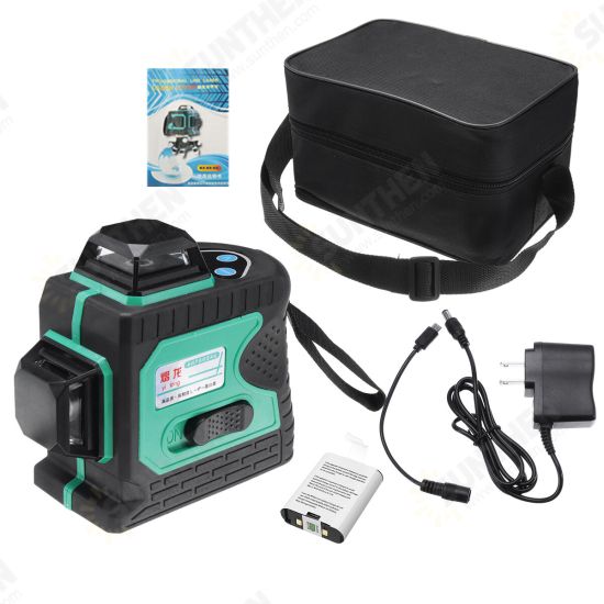 3D Green Auto Laser Level 12 Lines 360° Horizontal & Vertical Cross Build Tool Measuring Tools