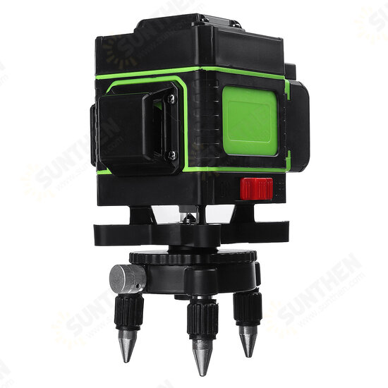 3D Laser Level 12 Lines Green Light 360° Self-levelling Rotary Cross-Line Laser EU Plug