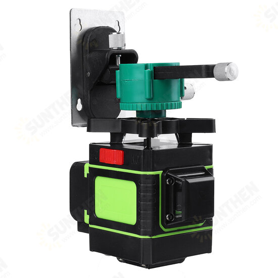 3D Laser Level 12 Lines Green Light 360° Self-levelling Rotary Cross-Line Laser EU Plug