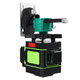 3D Laser Level 12 Lines Green Light 360° Self-levelling Rotary Cross-Line Laser EU Plug