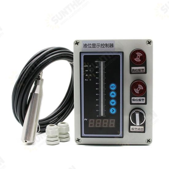 4-20MA Output Integral Liquid Oil Water Level Sensor Transmitter Detect Controller Float Switch Waterproof Mount Box Pump