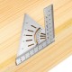 45+90 Degree Mitre Angle Measuring Square Gauge Stainless Steel Woodworking Scribe Mark Line Ruler Carpenter Layout Measuring Tools