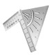 45+90 Degree Mitre Angle Measuring Square Gauge Stainless Steel Woodworking Scribe Mark Line Ruler Carpenter Layout Measuring Tools