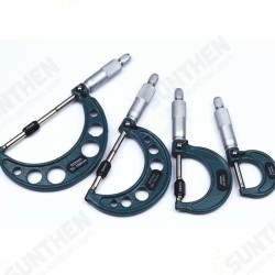 4Pcs Outside Micrometer Set Ratchet Stop Type 0-100mm (0-25mm/25-50mm/50-75mm/75-100mm) 4Pcs Outside Micrometer Set Ratchet Stop Type 0-100mm (0-25mm/25-50mm/50-75mm/75-100mm)