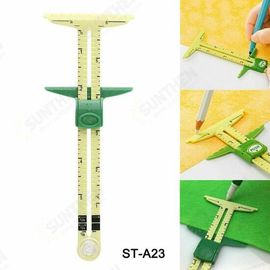 5 In 1 Sliding Gauge Measuring Sewing Tool Caliper Multi-Function Quilting Craft Tool 5 In 1 Sliding Gauge Measuring Sewing Tool Caliper Multi-Function Quilting Craft Tool
