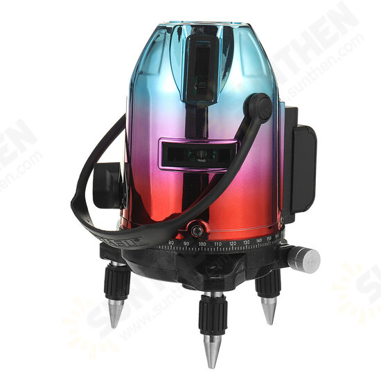 5-line Green Light Laser Level 360° Electroplating Multi-color Shell Laser Level with Base 5-line Green Light Laser Level 360° Electroplating Multi-color Shell Laser Level with Base