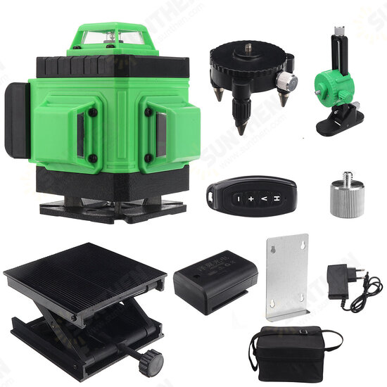 8/12/16 Line 360° 4D Green Light Laser Level Horizontal Vertical Cross Spirit Level Measure Tool Kit