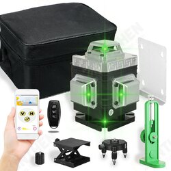 8/12/16 Line 360° 4D Line Laser Level Green Light Self Leveling Cross Measure Tool Kit 8/12/16 Line 360° 4D Line Laser Level Green Light Self Leveling Cross Measure Tool Kit