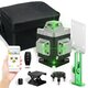 8/12/16 Line 360° 4D Line Laser Level Green Light Self Leveling Cross Measure Tool Kit