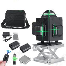 8/12/16 Line 360° Rotary Green Laser Level Self Leveling Cross Measure Tool Set