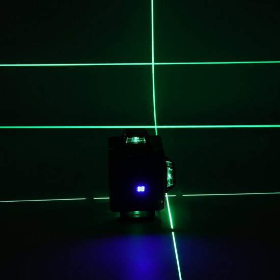 8/12/16 Line Digital Laser Level Green Light Self Leveling 360° Rotary