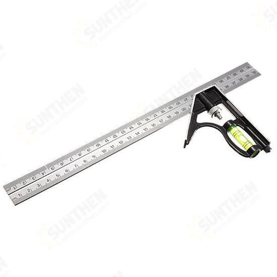 Adjustable 300mm Engineer Combination Try Square Set Right Angle Guide