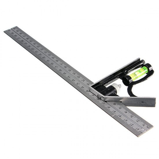 Adjustable 300mm Engineer Combination Try Square Set Right Angle Guide
