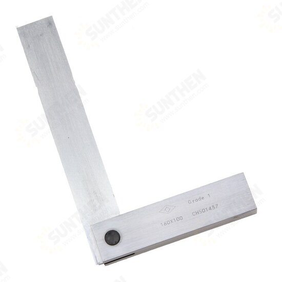 Angular Wide Seat Ruler 90 Degree Right Angle Ruler 1 Grade Square Ruler for Professional Engineers and Wood 125x80mm/160x100mm/200x125mm/250x160mm