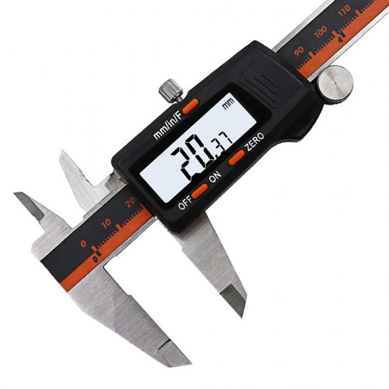 150mm Stainless Steel LCD Screen Display Digital Caliper 6 Inch Fraction / MM / Inch High Prec