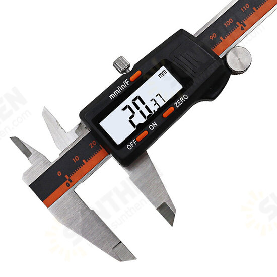 150mm Stainless Steel LCD Screen Display Digital Caliper 6 Inch Fraction / MM / Inch High Prec