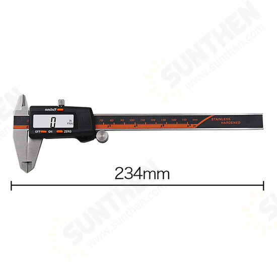 150mm Stainless Steel LCD Screen Display Digital Caliper 6 Inch Fraction / MM / Inch High Prec 150mm Stainless Steel LCD Screen Display Digital Caliper 6 Inch Fraction / MM / Inch High Prec